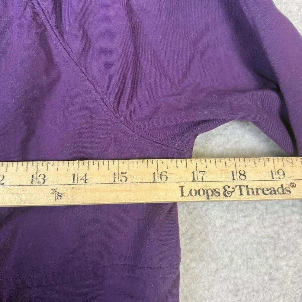 Athleta Women's Size XS Purple Packable Track Jacket Windbreaker Drawstring - Picture 3 of 6